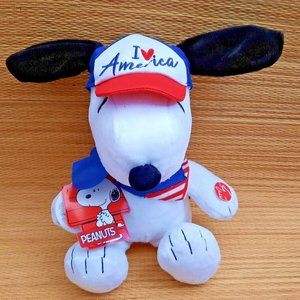 Peanuts- Snoopy- I Love America Animated Plush, DanDee- NEW w/Tags